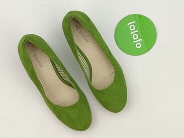 sukienka i sandały na koturnie: Półbuty damskie, rozmiar 40 — 2