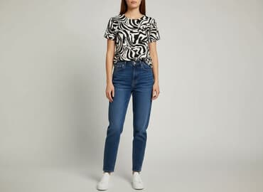 bluzki w panterke duze rozmiary: T-shirt damski, rozmiar M — 5