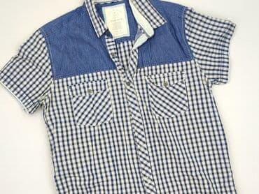 koszula w bialo niebieska krate damska: House, Women`s shirt, size S — 8