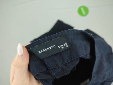 szerokie legginsy: Spodnie materiałowe damskie, S — 4