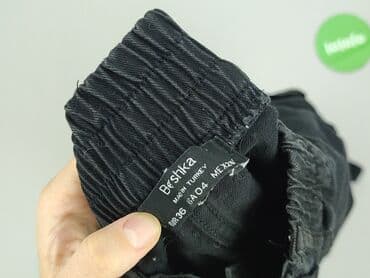 białe cargo bershka: Bershka, Spodnie materiałowe damskie, rozmiar S — 4