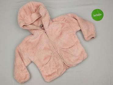 dresy armani: Różowa pluszowa bluza/kurtka z kapturem dla dziewczynki - Marka — 2