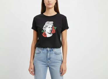 koszulka z żabą cropp: Cropp, T-shirt damski, rozmiar S — 7