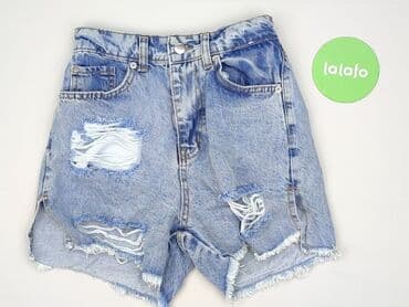 jeansy z asymetrycznym zapieciem: Szorty damskie, rozmiar XS — 2