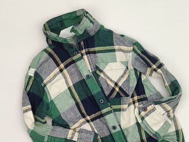 koszulki c: Shirt 3-4 years, condition - Very good, pattern - Cell, color - Green — 1