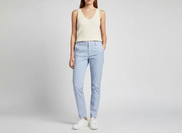 koszula niebieska hm: H&M, Spodnie materiałowe damskie, rozmiar XS — 8