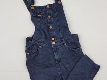 patchworkowe jeansy: H&M Divided, Ogrodniczki damskie, M — 1