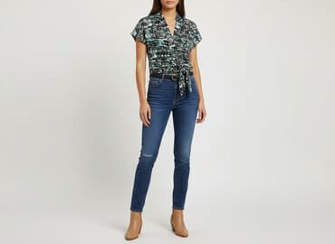 tanie bluzki z krótkim rękawem: Bluzka damska, rozmiar S — 5