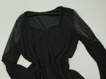 czarna sukienka z przezroczystymi rękawami: Women`s dress, size M — 2