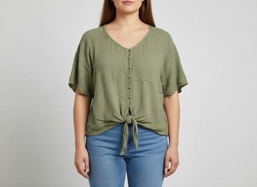 bluzki z wiązaniem pod szyją z wiskozy: C&A, Bluzka damska, rozmiar 2XL — 7