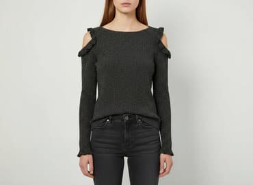 sweter piórkowy na drutach: Yessica, Bluzka damska, rozmiar S — 7