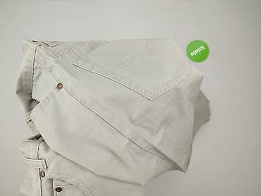 biale jeansy: Spodnie materiałowe damskie, rozmiar L — 5