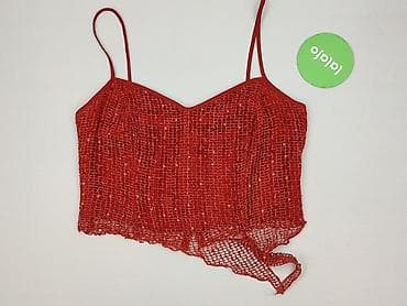 inne: Ceglany, ażurowy komplet damski – bolerko + top na ramiączkach - — 4