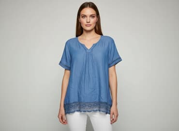 bluzki eleganckie z krótkim rękawem: Bluzka damska, rozmiar M — 5