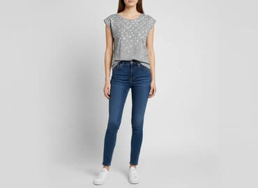 szara bluzka damska: Laura Torelli, Bluzka damska, rozmiar M — 8