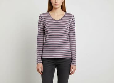 bluzki w paski rękaw 3 4: Bluzka damska, rozmiar S — 1