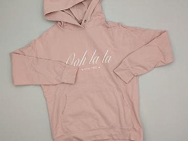 rozowe ubrania: Bluza z kapturem damska, rozmiar L — 1