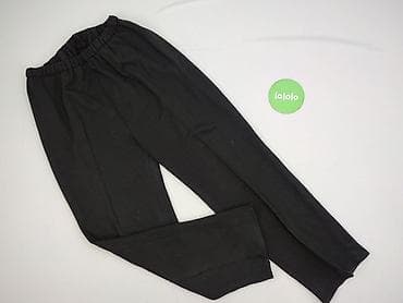 pull pull bear: Czarne damskie spodnie z dzianiny - Fason: proste nogawki, lekko — 2