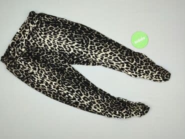 spodnie w krowie łaty: Material trousers for women, size M — 3