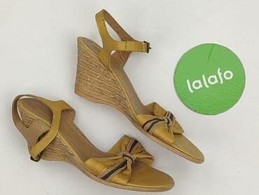 klapki gucci na koturnie: Sandały damskie, 37 — 2