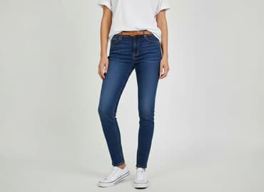 tommy jeans espadryle damskie: Stradivarius, Jeansy damskie, rozmiar S — 6