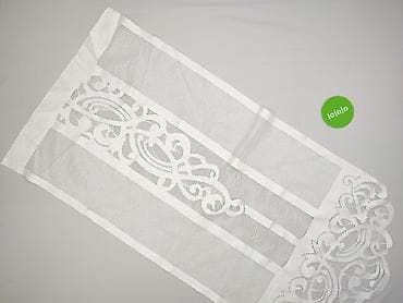 obrus tablecloth: Biała firana panelowa z ażurowym wzorem - Typ: panel firanowy/ekran - — 2
