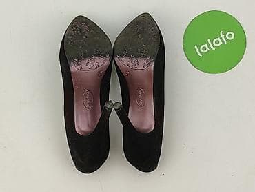 mule obuwie: Czarne czółenka na wysokim obcasie Graceland – damskie - Rozmiar: 37 — 5