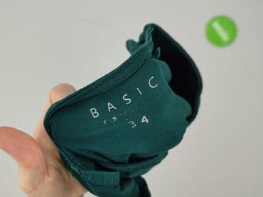szmaragdowa bluzki damskie: Basic, Bluzka damska, rozmiar XS — 4