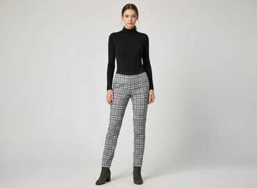 reserved spodnie wysoki stan: Spodnie materiałowe damskie, rozmiar XS — 1