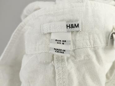 lniany: H&M, Spodnie materiałowe damskie, rozmiar S — 4