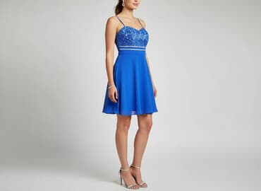 niebieska długa sukienki na wesele: Sukienka damska, rozmiar S — 1