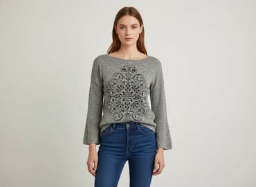 sweter z odkrytymi ramionami reserved: Sweter damski, rozmiar M — 8