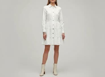 dluga biala koszula: Sukienka damska, rozmiar S — 7