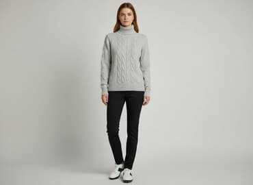 sweter w warkoczowy splot h m: Golf damski, rozmiar M — 7