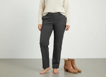 długie spodnie damskie dla wysokich: Spodnie materiałowe damskie, rozmiar XL — 5