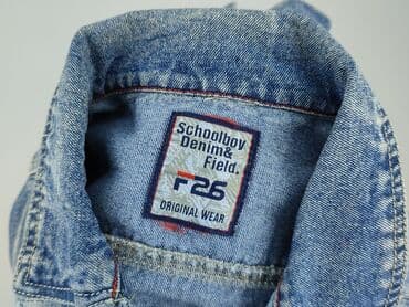 dopasowany top z długim rękawem: Dziecięca kurtka jeansowa, 8 lat, 122-128 cm, stan - Idealny — 4