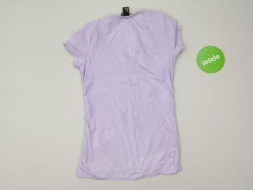fioletowa koszulka h m: H&M Basic, T-shirt damski, rozmiar XS — 3