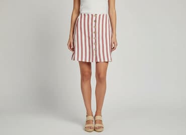 spódniczka alex biało niebieska: Amisu, Spódnica damska, rozmiar XS — 6