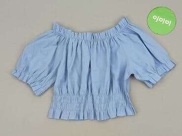 niebieska bluzki z krótkim rękawem: Bluzka damska, rozmiar S — 3