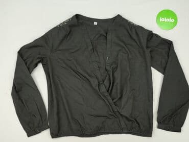 czarne bluzki ze srebrną nitką: Bluzka damska, rozmiar M — 2