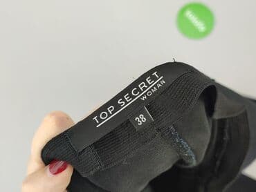 czarne legginsy z wysokim stanem nieprześwitujące: Top Secret, Legginsy Eleganckie damskie, rozmiar M — 4