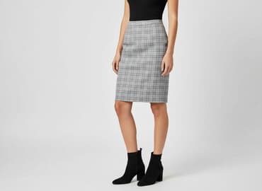 spódnice midi plisowane czarne: Marks & Spencer, Spódnica damska, M — 7