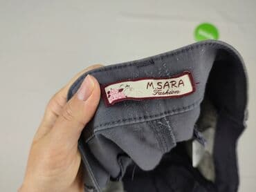 szare szerokie jeansy: M.Sara, Spodnie materiałowe damskie, rozmiar S — 4