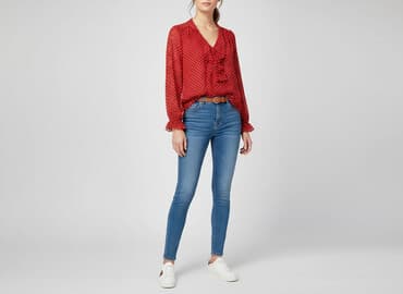 czerwone bluzki wizytowe: Yessica, Bluzka damska, rozmiar M — 1