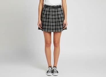czarne spódnice w kratę: Spódnica damska, rozmiar S — 6