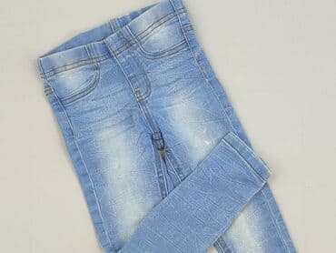 kombinezony i ogrodniczki dziewczęce 0 3 lata: Spodnie jeansowe, Little kids, 3-4 lat, 104, stan - Bardzo dobry — 1