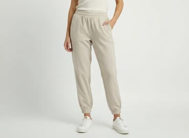 biale spodnie dresowe mohito: Sinsay, Material trousers for women, size S — 1