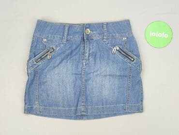 dżinsowe spódnice z wysokim stanem: Spódnica damska, XS — 2