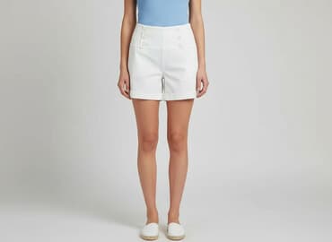 krótkie białe spodenki: Szorty damskie, rozmiar L — 6