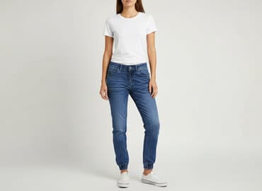 spodnie dżinsy z dziurami: Jeansy damskie, rozmiar XS — 1